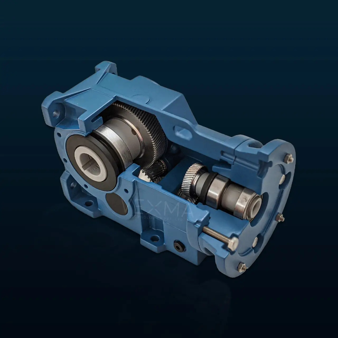 3D-printed-Beveled-geared-motor